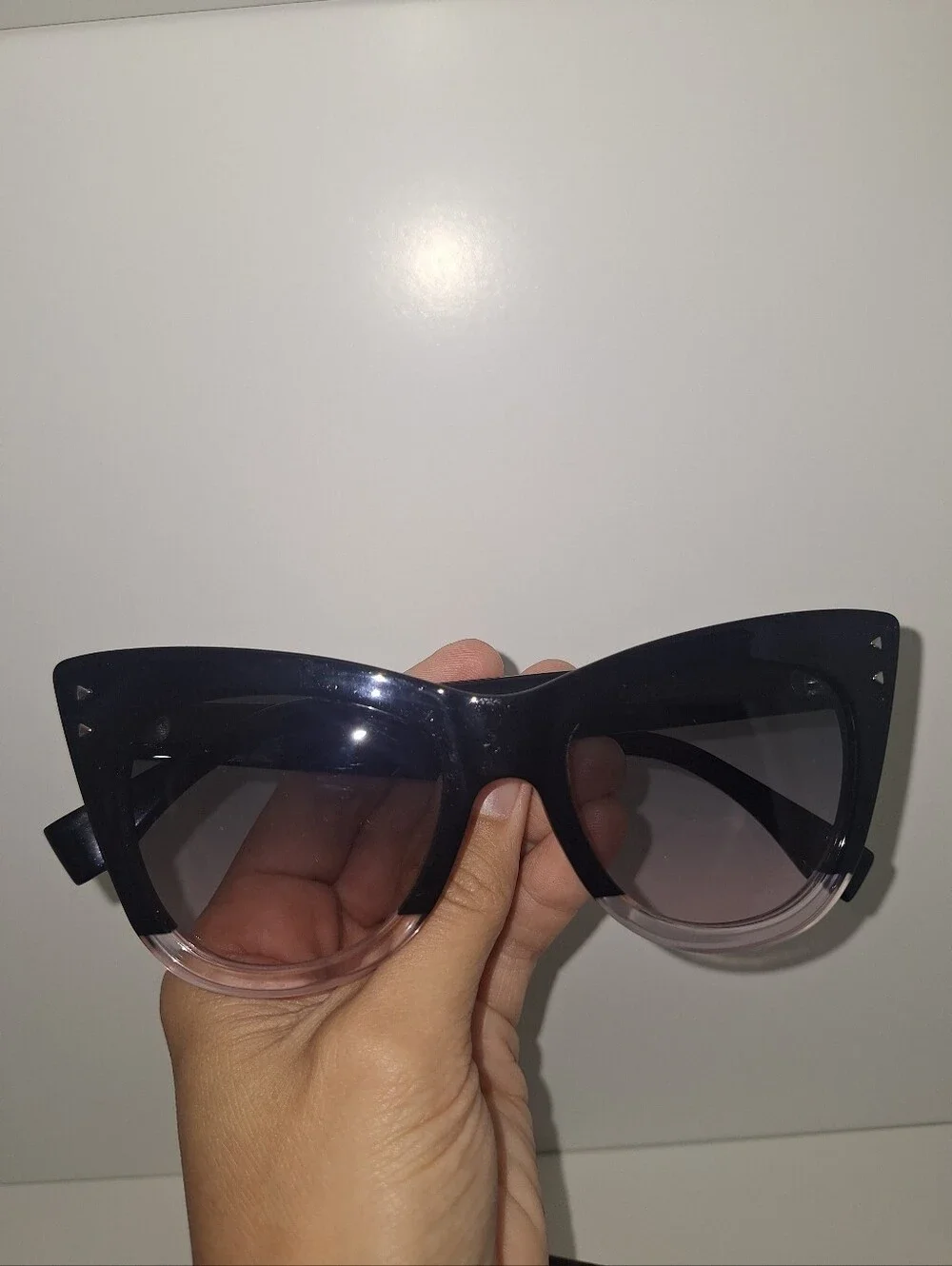 Fendi Peek-a-boo Black & Clear Cat Eye Sunglasses w/ Case & Cloth